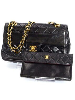 Chanel Quilted Lamb Turnlock Chain Shoulder Bag